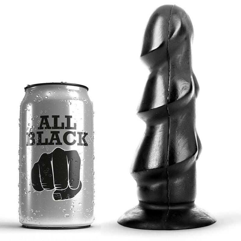 Experience intense pleasure with the All Black Large Thick Dildo. Unique stacked bulbs offer dynamic stimulation. Body-safe, compatible with water and silicone lubricants.1